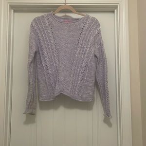 Lilly Pulitzer purple crochet sweater size XS